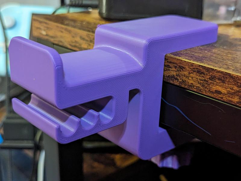 Tall/Extended Headphone Desk Clamp with Extended Screw