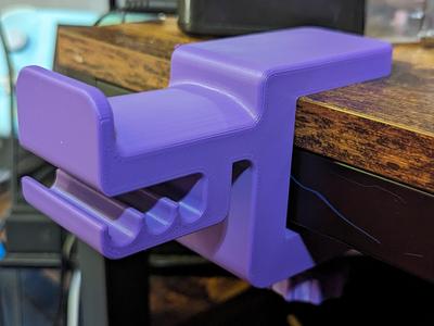 Tall/Extended Headphone Desk Clamp with Extended Screw
