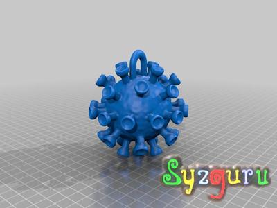 corona virus keychain  for 3d print coronavirus Covid-19
