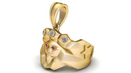 Lion King Pendant 3D printable model