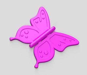Butterfly with hidden magnet