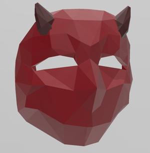 Low Poly devil mask