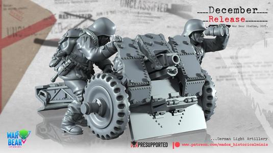 WWII German Light and Medium artillery