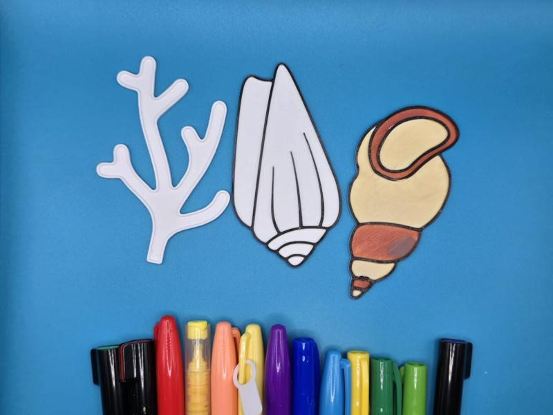 Sea Shell Coral Coloring DIY