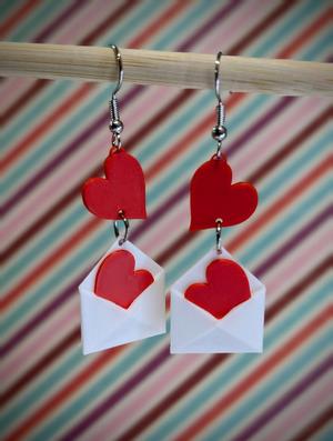 Valentine Letter Earrings