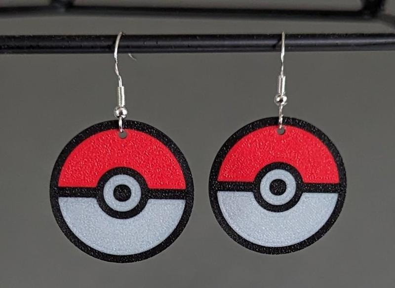 Pokemon "Pokeball" Earrings