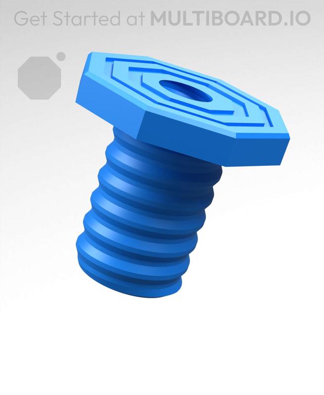 20 mm Mid Thread, Flat Head, Small Thread Hole, Bolt