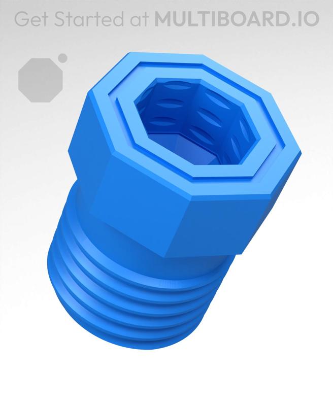 20 mm Big Thread, Push-Fit Head, Small Thread Hole, Shank Bolt