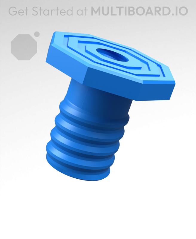 20 mm Mid Thread, Flat Head, Small Thread Hole, Shank Bolt