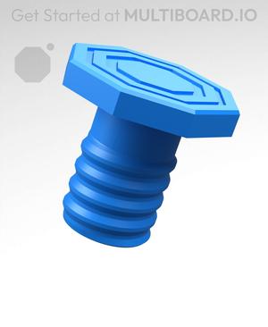 20 mm Mid Thread, Flat Head, Shank Bolt