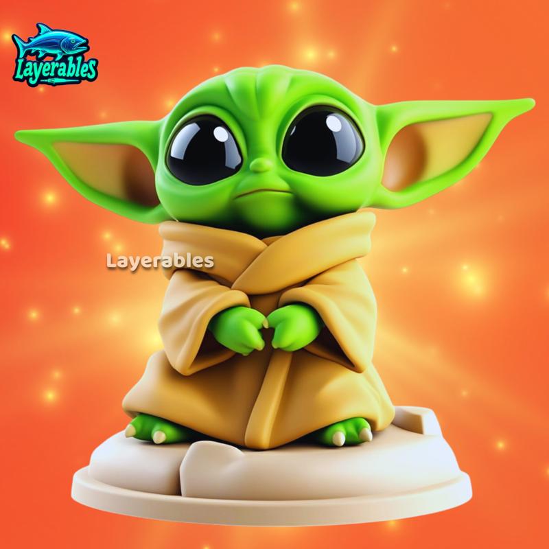 Baby Yoda STL – Chibi Alien Jedi Figure – 3D Printable Model