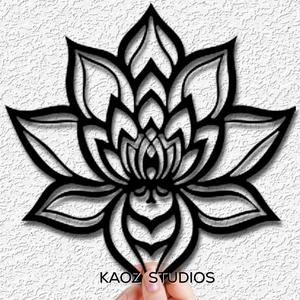 lotus flower wall art mandala floral wall decor bloom decoration
