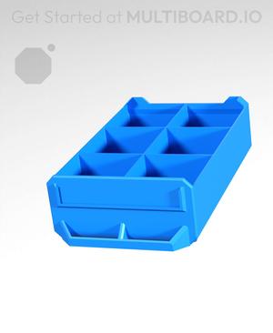 2x1x3-Deep - Grid Divided - Multibin Simple Drawer