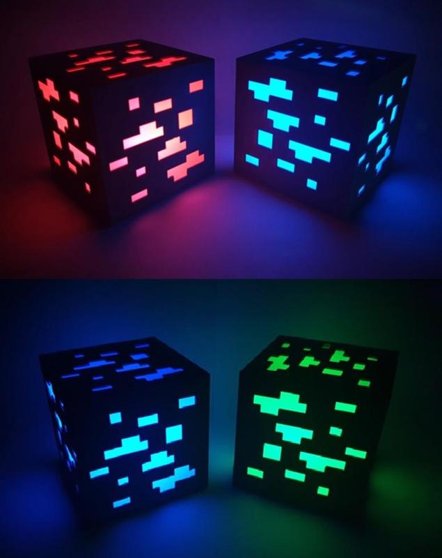 Minecraft Ore - small Tealight LED lamp (white)