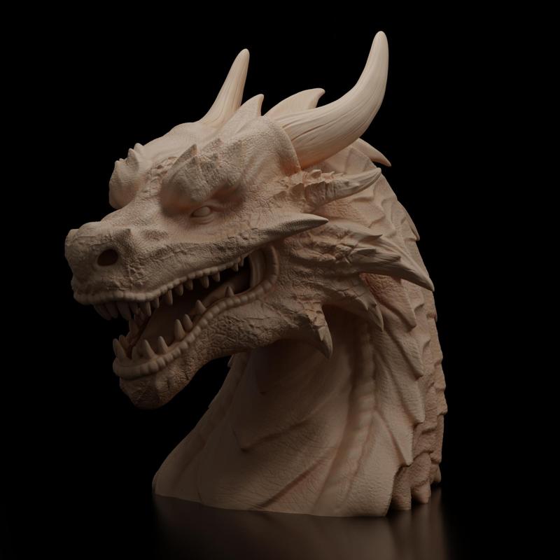 Dragon Head Bust