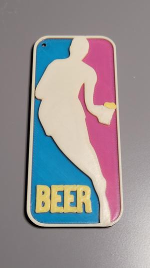 NAA Beer badge (Nataional Alcoholic Assotiation, NBA parody)