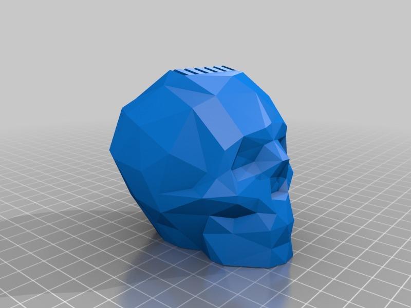 Low Poly Skull SD Card Holder