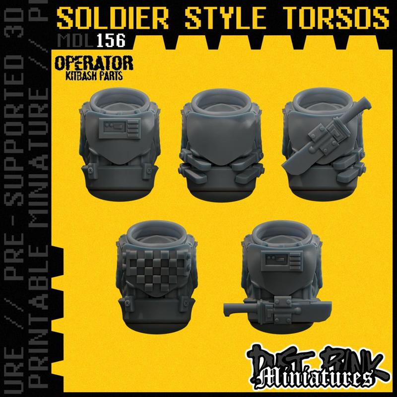 MDL156 SOLDIER STYLE TORSOS [PRE-SUPPORTED]