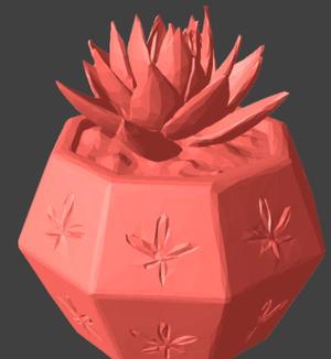 plant pot with a plant