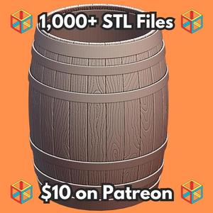 Medieval Wine Barrel Pencil Pen Holder for Office and Desk MineeForm FDM 3D Print STL File