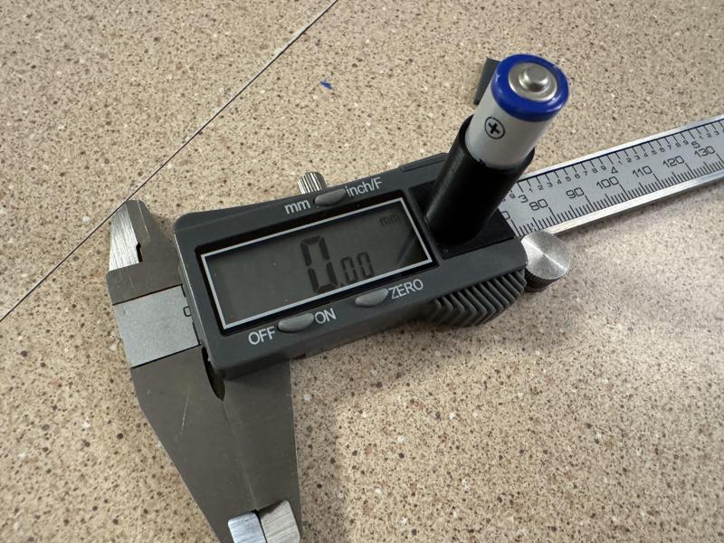 AAA battery holder for Pittsburgh calipers