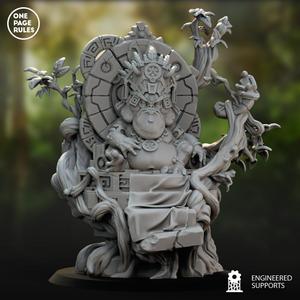 Frog-Mage on Ancient Palanquin - Saurians