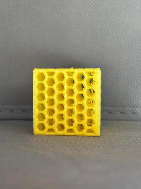 cube with hexagon holes   