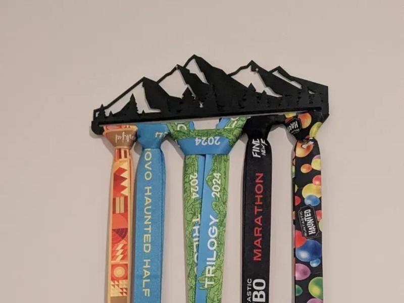 Mountain Range Medal Wall Display   