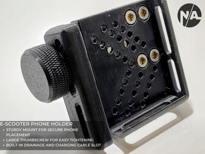 Sturdy E-scooter phone holder
