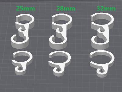 Wigo - Roof pole hook 25mm + 28mm + 32mm 