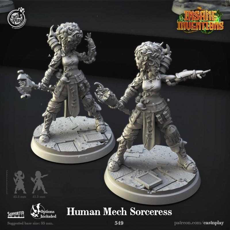 Human Mech Sorceress (Pre-Supported)