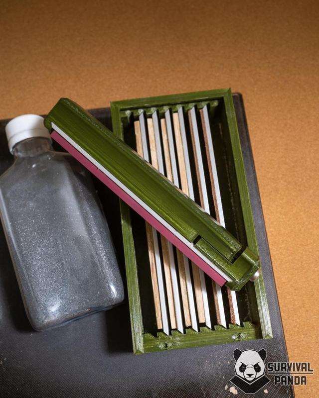 sharpening stone holder for flattening