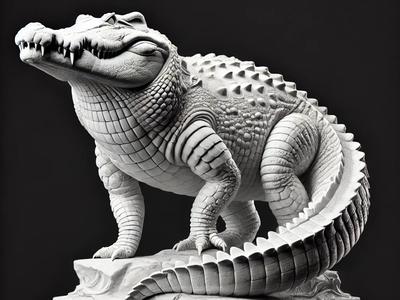 Crocodile statue