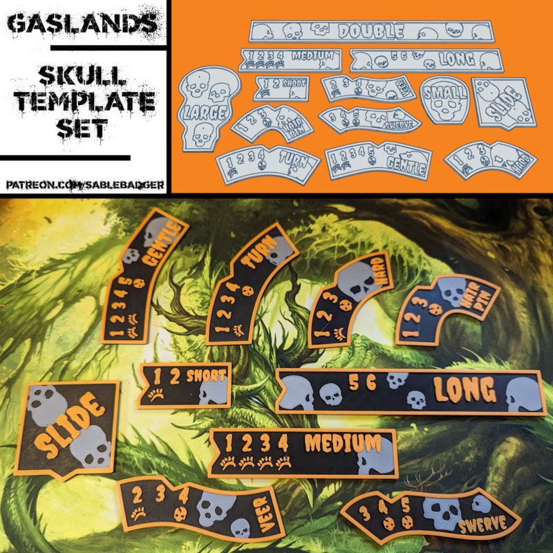 Gaslands - Deluxe Templates - Skulls Theme