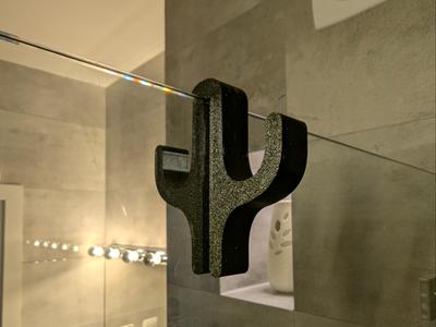 Shower hook (both sided) for 8mm thick wall glass