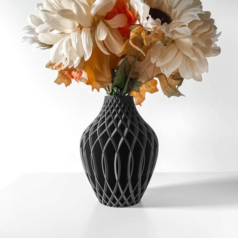 The Vika Vase, Modern and Unique Home Decor for Dried and Preserved Flower Arrangement  | STL File