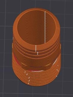 Inner diameter increased from 14.5 mm to 26 mm to ensure proper flow.