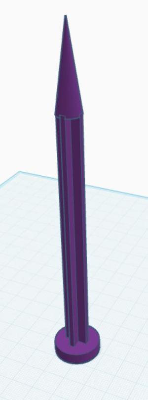 Garden spike for edging strip