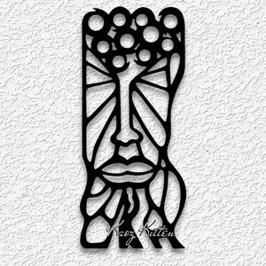totem face wall art African cubism home decor