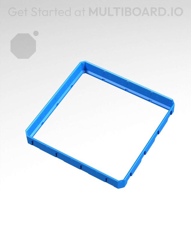 4x4x0.5 - Topped Multipoint Rail - Standard Click-In Multibin Shell Extension