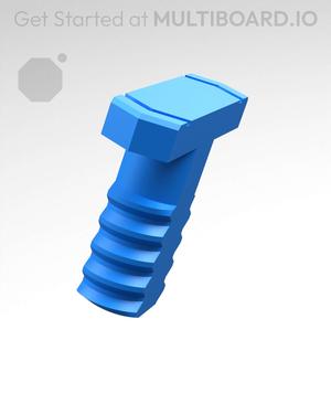 20 mm Small Thread, Flat Head, Shank T-Bolt