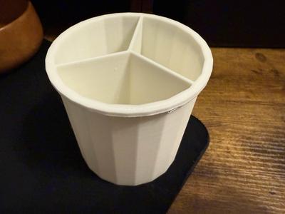 Organizer cup with lip