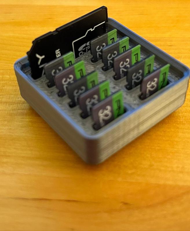 Gridfinity 10 uSD With Adapter Holder