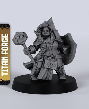 Dwarf Cleric - With Free Dragon  - 5e DnD Inspired for RPG and Wargamers