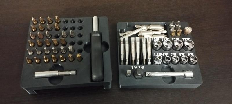 Support pour embouts hexagonaux et douilles 1/4