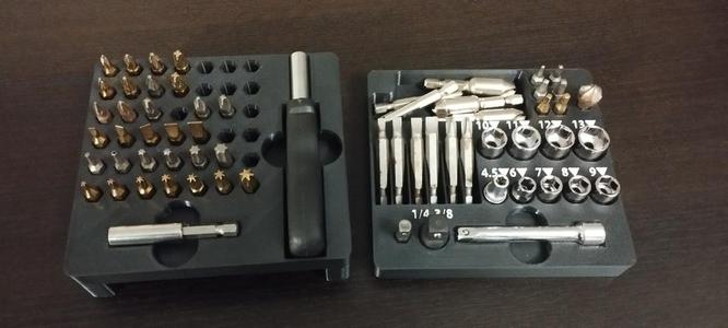 Support pour embouts hexagonaux et douilles 1/4