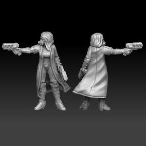 cyberpunk girl gunslinger