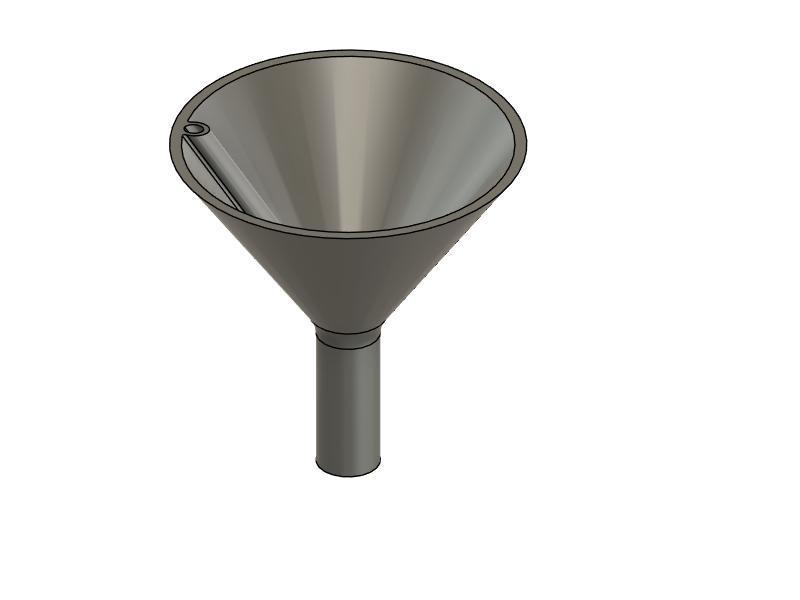 Simple vented funnel 20mm x 110mm x 114mm