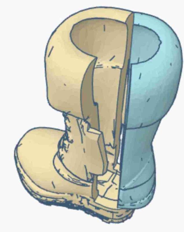 Pullip sized Boot - BJD Doll Barbie , Blythe boot for 3D printing - Click together type