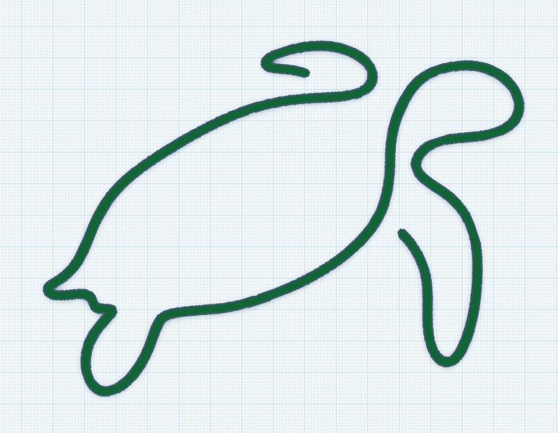 Sea Turtle Line Wall Art 2.stl